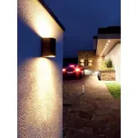 Smarter 9359 SCAN - Venkovní nástěnné svítidlo přímo/nepřímé (Nástěnné svítidlo svítící nahoru i dolů v rustikální hnědé barvě)