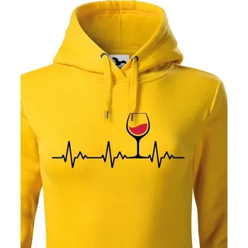 Dámská mikina Dámská mikina Tep vína, Barva Žlutá, Velikost M, Canvas Dámská mikina Bezvatriko.cz 1