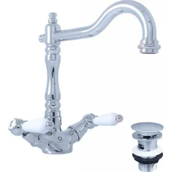 RAV SLEZÁK MORAVA Baterie umyvadlová s ústím a kov.výpustí click-clack-zlato MK521.0/8Z