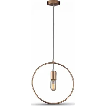 V-TAC Matná zlatá závěsná lampa kruh