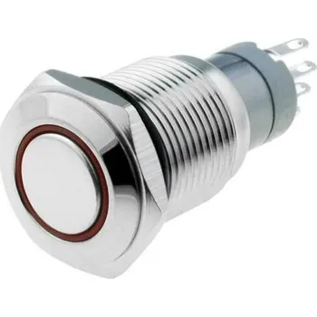 vypínač ONPOW Přepínač odolný vandalům s aretací DPST-NO 2A/48VDC ON-OFF IP67 12V červený