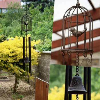 Bicí nástroj Zvonkohra s ptáčkem v klícce 90cm