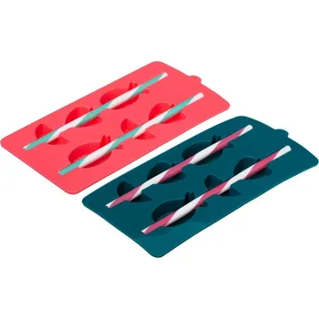 5five Simply Smart FRUIT formy na led, silikon, 21 x 10,5 cm, 2 kusy, růžovo-mořská barva