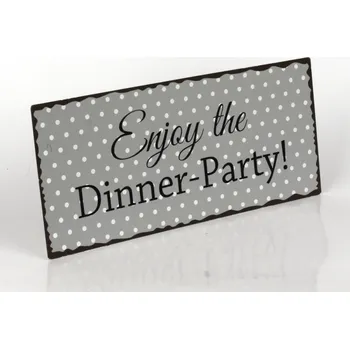 Plechová cedule Plechová cedule Enjoy the Dinner Party 30x13cm