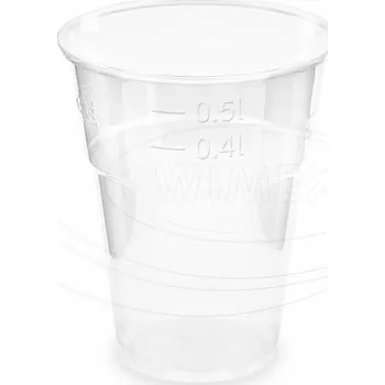 Nádobí Kelímek průhledný 0,5 l (PLA) -BIO- (Ø 102 mm) [10 ks] (43005)