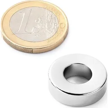 Dekorativní magnet Neodymový kruhový magnet Ø&nbsp;19/9 mm, v.&nbsp;6&nbsp;mm, síla 7,7 kg