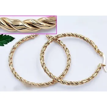 Náušnice Náušnice Kruhy z chirurgické oceli zlaté 20848