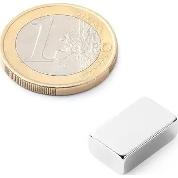 Dekorativní magnet Neodymový magnet kvádr 15&nbsp;×&nbsp;9&nbsp;×&nbsp;5&nbsp;mm, síla 4,2&nbsp;kg
