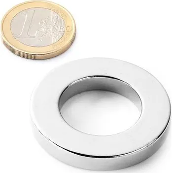 Dekorativní magnet Neodymový kruhový magnet Ø 40/23 mm, v. 6 mm, síla 12 kg
