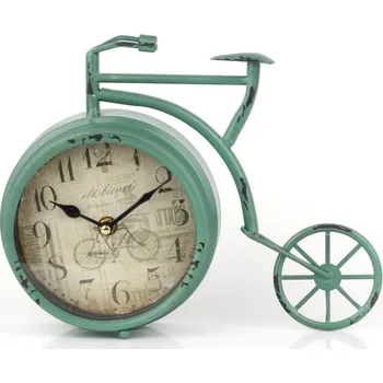 Hodiny Stolní hodiny kolo zelené 22x6x28cm