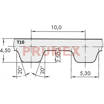 Auto-moto Řemen ozubený T10 350 optibelt Alpha Torque rukáv