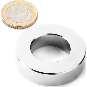Dekorativní magnet Neodymový kruhový magnet Ø 40/22 mm, v. 10 mm, síla 22 kg