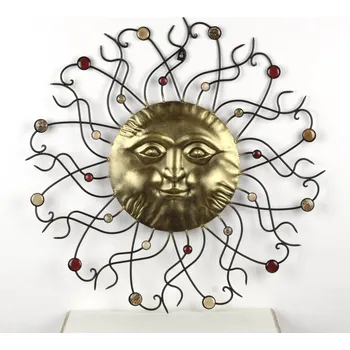 Dekorace kovové slunce 74cm