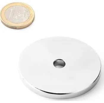 Dekorativní magnet Neodymový kruhový magnet Ø 50/7 mm, v. 5 mm, síla 15 kg