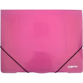 Složka tříklopá s gumou OPALINE ECONOMY, růžová