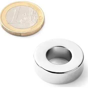 Dekorativní magnet Neodymový kruhový magnet Ø&nbsp;24/12 mm, v.&nbsp;8&nbsp;mm, síla 10 kg