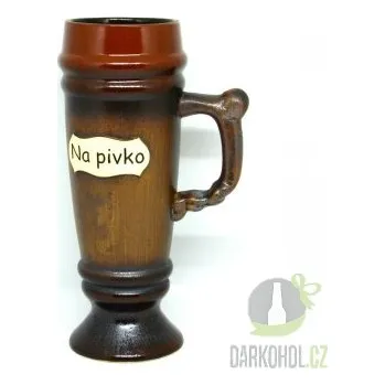 Sklenice Korbel Na pivko V hnědý