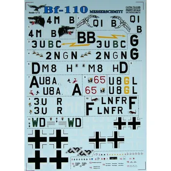 Plastikový model Print Scale 1/72 Messerschmitt Bf-110 Part 1 (wet decals)