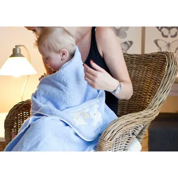 Dětské zboží Interbaby OSUŠKA froté 100x100 LOVE - modrá