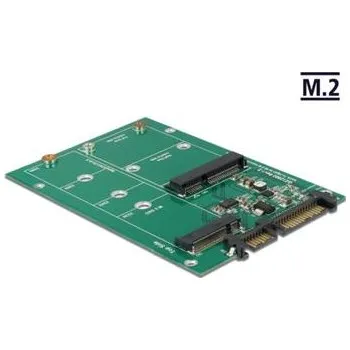 Kabel do PC Delock adaptér SATA 22 Pin > 1 x M.2 NGFF + 1 x mSATA