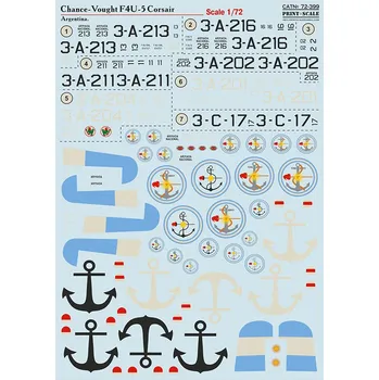 Plastikový model Print Scale 1/72 Chance-Vought F4U-5 Corsair Argentina (decal)