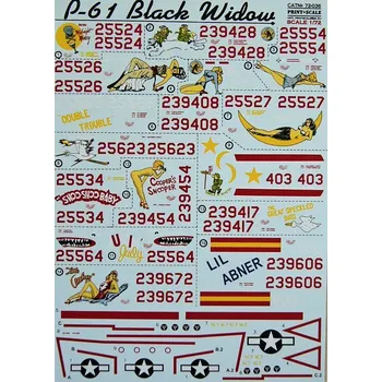 Plastikový model Print Scale 1/72 P-61 Black Widow (wet decals)