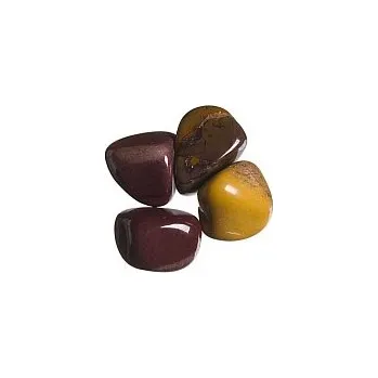 Drahý kámen Tromlovaný jaspis mookait S, 4 ks