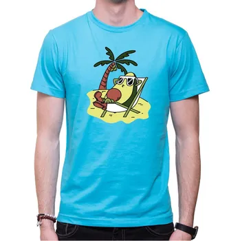 Pánská móda Tričko - Relax Avokádo, Barva látky tyrkysová modrá, Střih Dámsky, Velikost Dětské 122 cm/6let