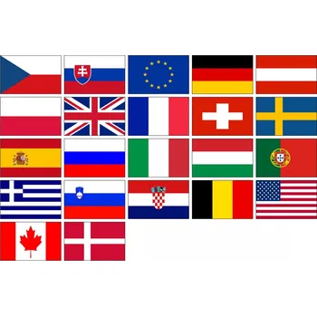 Vlajka Komplet vlajek pro HOTELY - velký - 60 x 90 cm - tunel, karabina