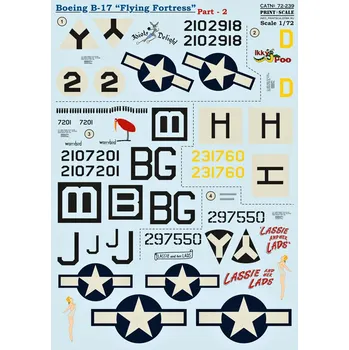 Plastikový model Print Scale 1/72 Boeing B-17 Flying Fortress Pt.2 (wet decals)