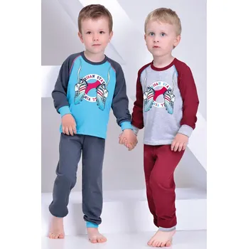 Chlapecké pyžamo Taro, dětské pyžamo 765-Gawel, dlouhý rukáv, cihlová, vel. 104