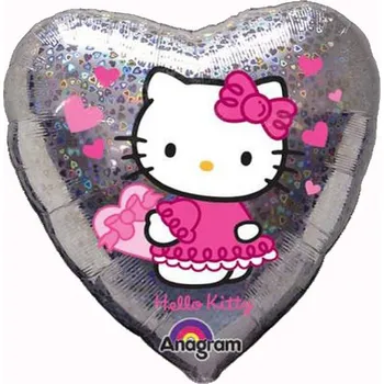 Balónek Foliový balónek - Hello Kitty - srdce 60cm