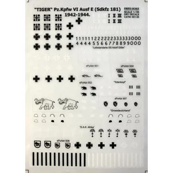Plastikový model Print Scale 1/35 TIGER Pz.Kpfw VI Ausf E 1942-1944 (dry decal)