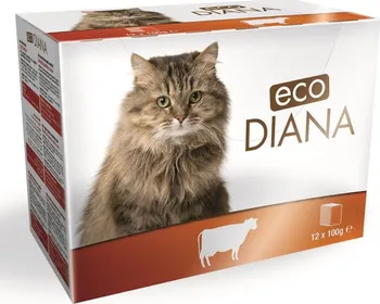 Krmivo pro kočku Diana Eco Hovězí kousky v omáčce 12 x 100 g