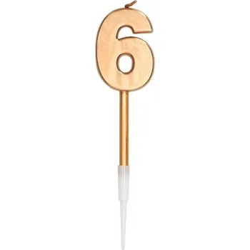 Dortová svíčka Folat SVÍČKA bronzová metalická 6