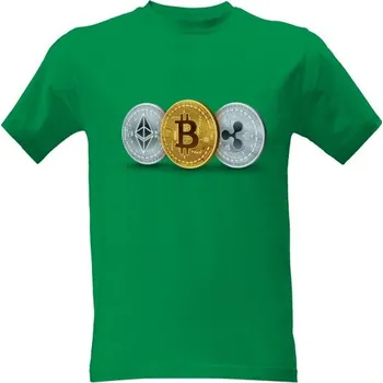 Pánská móda Tričko s potiskem BITCOIN XRP ETHERUM pánské