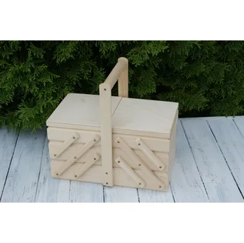 Úložný box Dřevěné rozkládací šitíčko