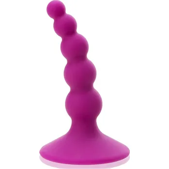 Anální kolík ZAHNUTÝ SILIKONOVÝ KULIČKOVÝ KOLÍK, ANÁNÍ PLUG S PŘÍSAVKOU - 50237802