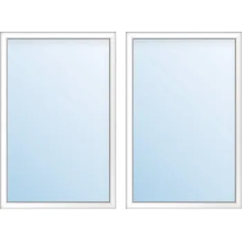 Okno Plastové okno dvoukřídlé se štulpem ARON Basic bílé 1550 x 850 mm