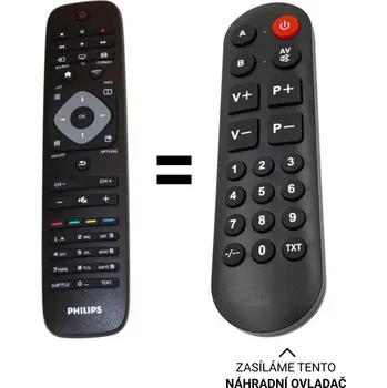 Philips 50PFL3088H/12 náhradní dálkový ovladač pro seniory