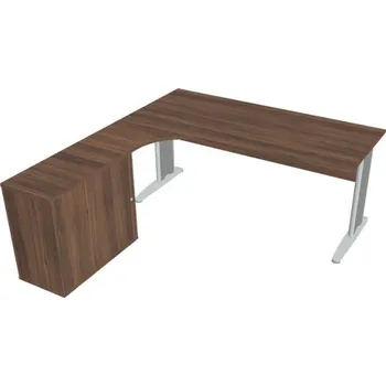 Kancelářský vozík HOBIS kancelářský stůl pracovní, sestava pravá - CE 1800 HR P, ořech + doprava zdarma