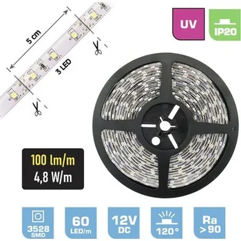 LED páska LED pásek FK technics IP20 2,4 W 50 lm 0,5 m UV světlo, metrové zboží