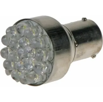 Autožárovka LED žárovka 12V s paticí BAU 15s oranžová 19LED