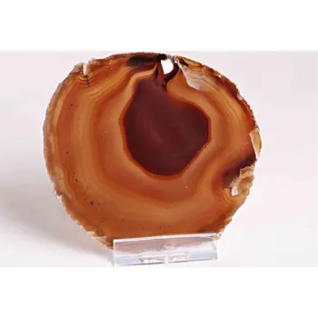 Přírodní kámen Magieprirody.cz Achátový plát - velikost 9 cm + stojánek - Top kvalita - 217