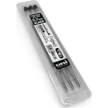 Uni-ball Uni ball, UFR-22-07, náplň do gelového gumovacího pera, 3 ks Barva: Černá