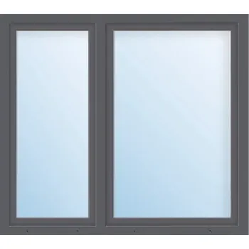 Okno Plastové okno dvoukřídlé ESG ARON Basic bílé/antracit 1200 x 1700 mm (1/3-2/3)