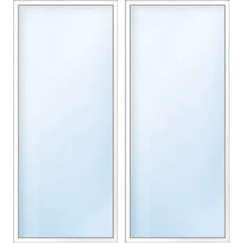 Interiérové dveře Balkónové dveře plastové dvoukřídlé se štulpem ARON Basic bílé 1450 x 2050 mm