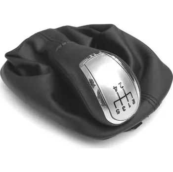 Hlavice řadicí páky TSM Tuning Řadící páka Škoda Octavia I Facelift (2000 - 2010) s manžetou, 5 rychlostí, stříbrná