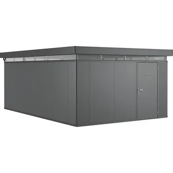 Plechový zahradní domek Biohort CasaNova 4x6 pravé dveře 404 x 604 cm tmavě šedý metalický