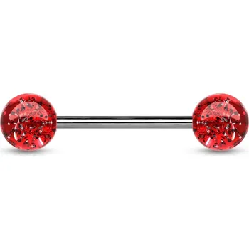 Piercing Šperky4U Piercing do jazyka akrylát - PJ01148-R